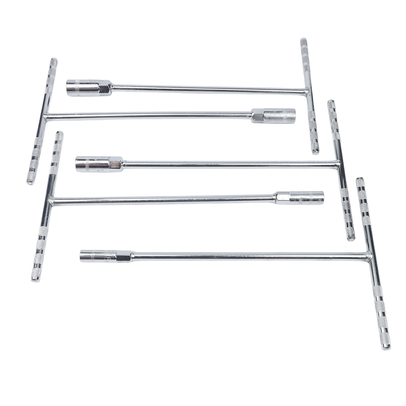 Socket Wrench Featuring Handle and 8mm 10mm 12mm 13mm 14mm Hex Sockets for Standard Metric Fastener Operations