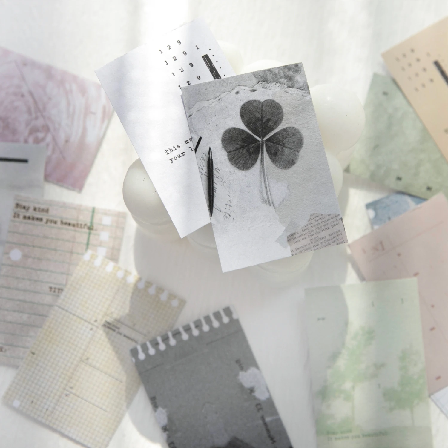 50sheets Vintage Printing Series Light Retro Memo Mini Stick