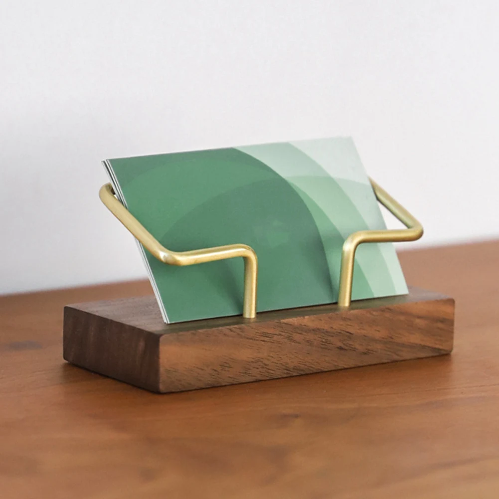 

Визитница из ореховой латуни Деревянная визитница