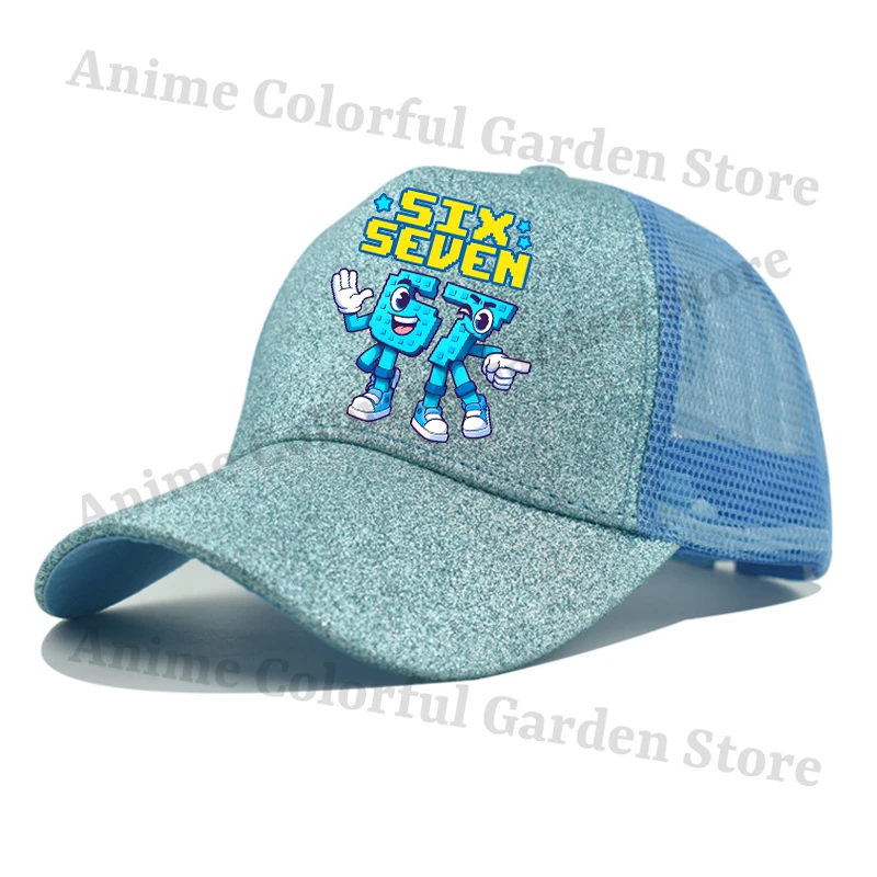 Steal A Brainrot Baseball Cap for Men Women 67 Six Seven Cartoon Printed Flat Caps Male Female Summer Fashion Sunscreen Hat Gift