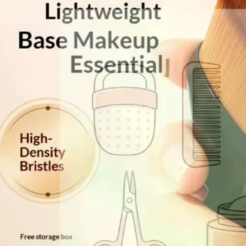 1 Pincel de Maquiagem Profissional Portátil para Base, Novo Pincel Mágico para Maquiagem, Pincel de Beleza para Pó Facial e Blush