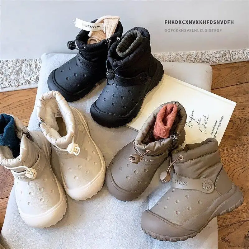 

Kawaii Casual Shoe Childrens Shoes Winter Snow Boots Waterproof Fleece Lined for Kids Cold Weather Thick Warm Keep Warm Shoe