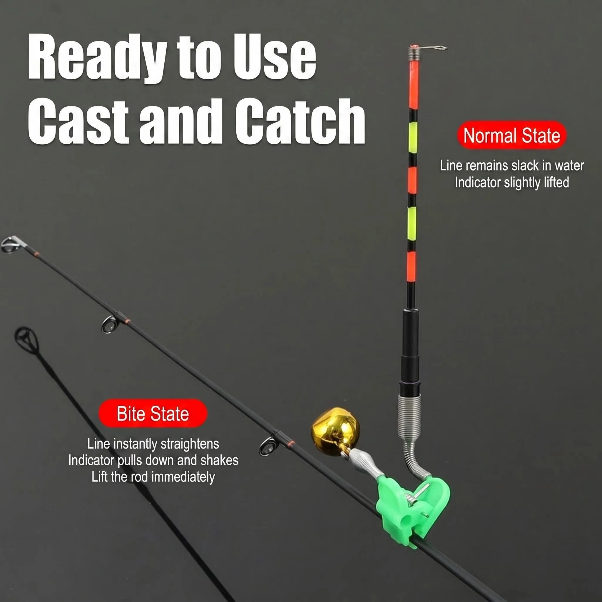 2 Styles LED Light Night Electronic Fishing Bite Alarm Float Fishing Luminous Float & Bite Indicator