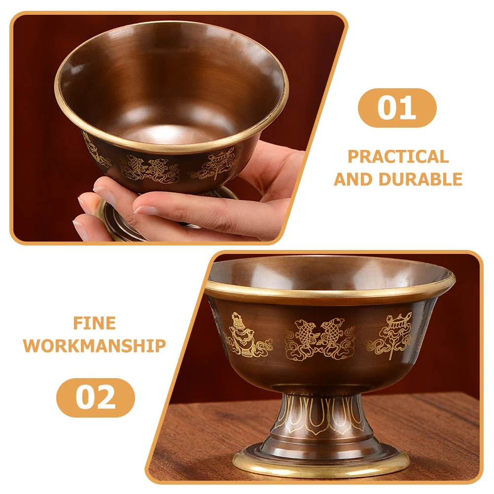 

Copper Offering for Altar Ritual Temple Home Use Holy Water Cup Brass Bowl Smudge Bowl Water Container Copper Altar Cup