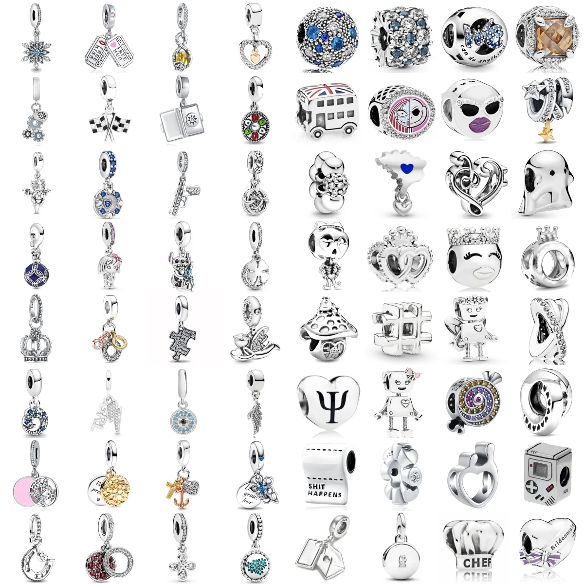 

Новая серебряная игрушка 925, пистолет, Корона, флаг, облако, автомобильные подвески, подвески, бусины, подходят для оригинального браслета, ювелирные изделия «сделай сам» для женщин