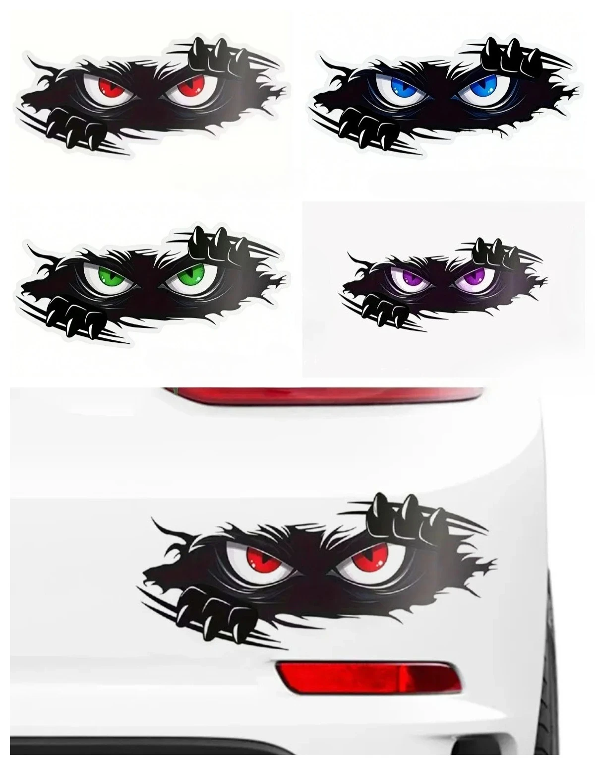 

Scary Beast Claw Eyes Car Decal Waterproof Vinyl Sticker for Motorcycle Laptop SUV