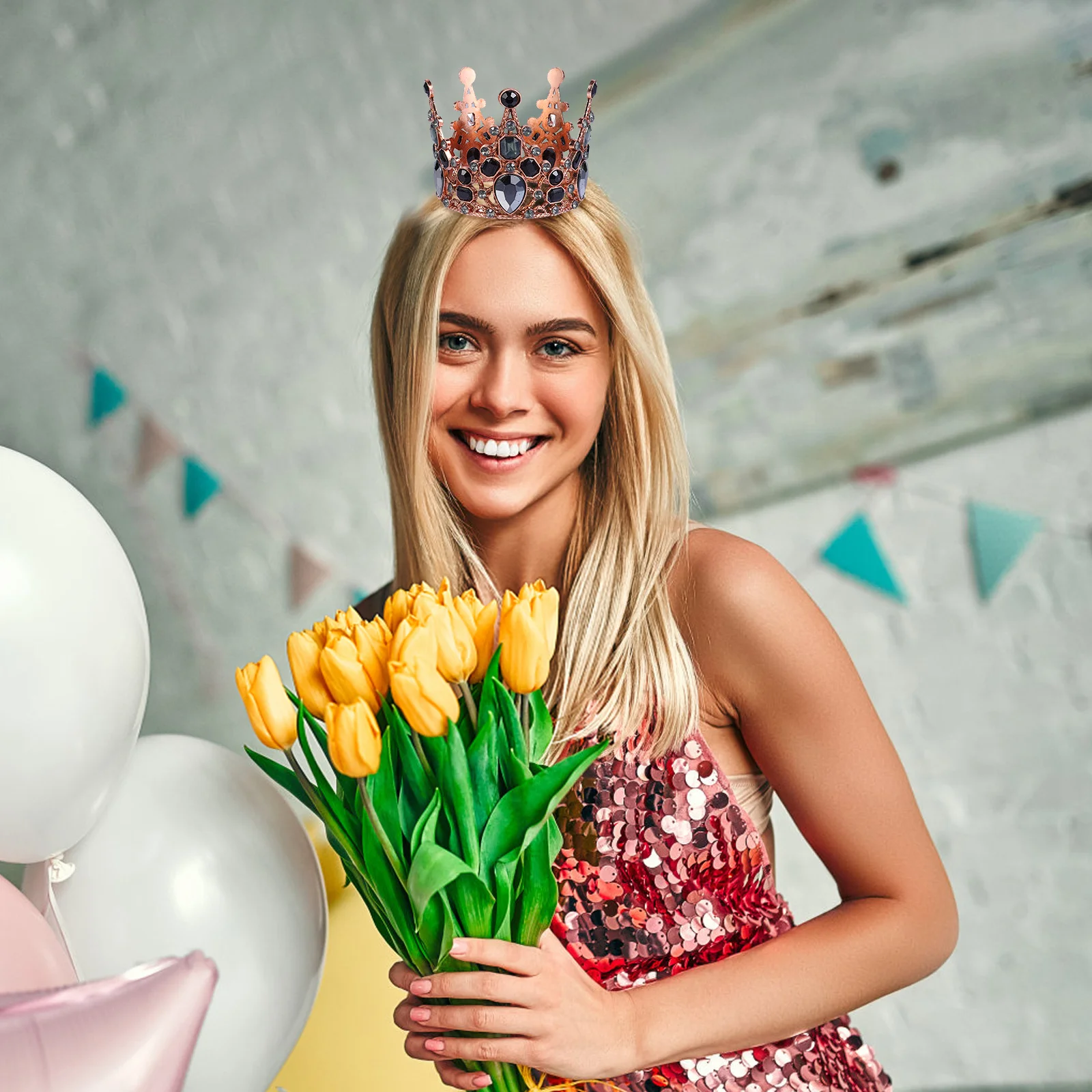 

2Pcs Small Crown Decoration Metal Cake Toppers for Birthday Baby Shower Party Cake Topper Cupcake Topper Party Crown Decor