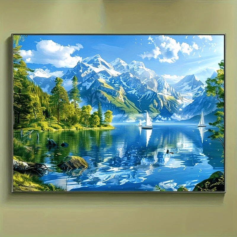 

500/1000/1200/2000PCS Puzzles Beautiful Snow Capped Mountains and Lakes Jigsaw Toys for Entertainment Suitable for Beginners