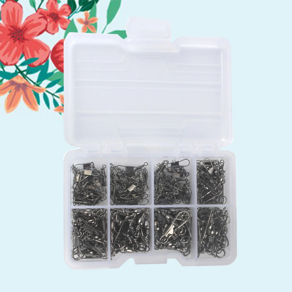 

140 pcs Fishing Connector Set Stainless Steel Swivel Snap Hook Ball Bearing Barrel Anti Corrosion Portable Fishing Tools
