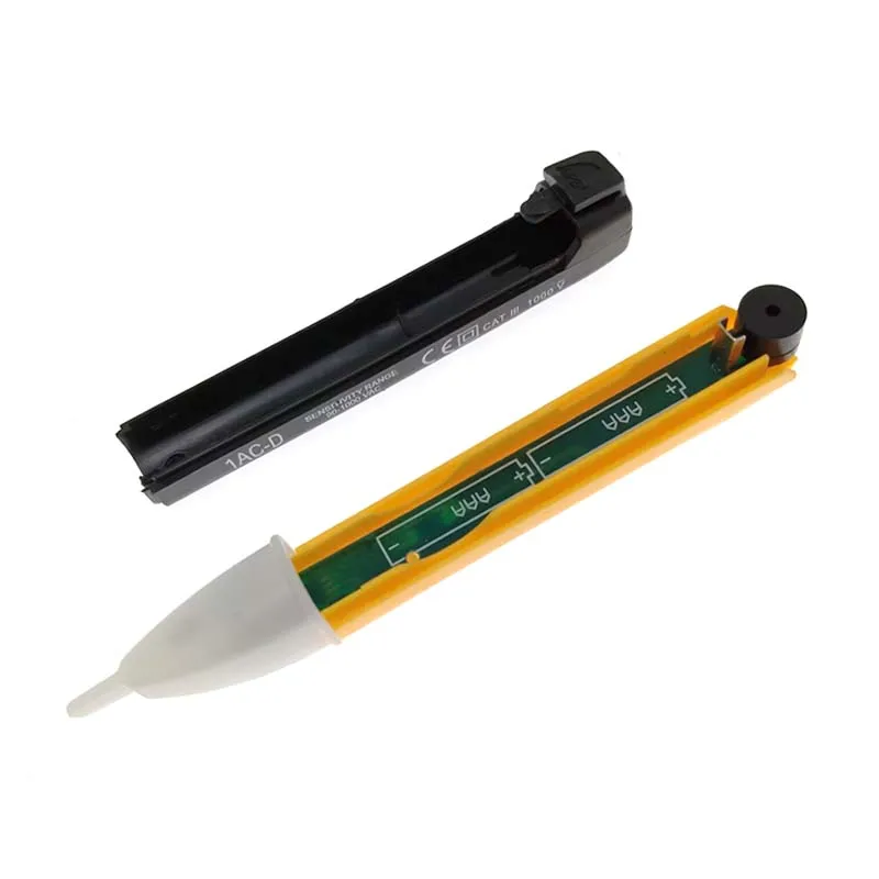 Indicador elétrico ac 90-1000v tomada sem contato parede ac tomada de energia detector de tensão sensor testador caneta led lápis de teste de luz