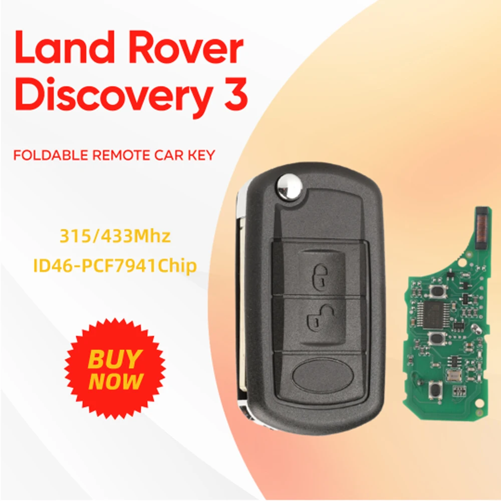 

Jingyuqin складной дистанционный ключ от автомобиля 315 МГц/433 МГц ID46-PCF7941чип для RANGE ROVER Sport Land Rover Discovery 3 HU101 лезвие ключа
