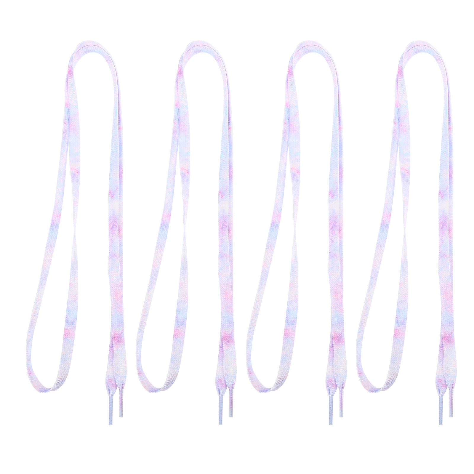 

2 Pairs Tie dye Shoelaces Casual Flat B Laces Polyester Durability Practicality Long Service Accessories