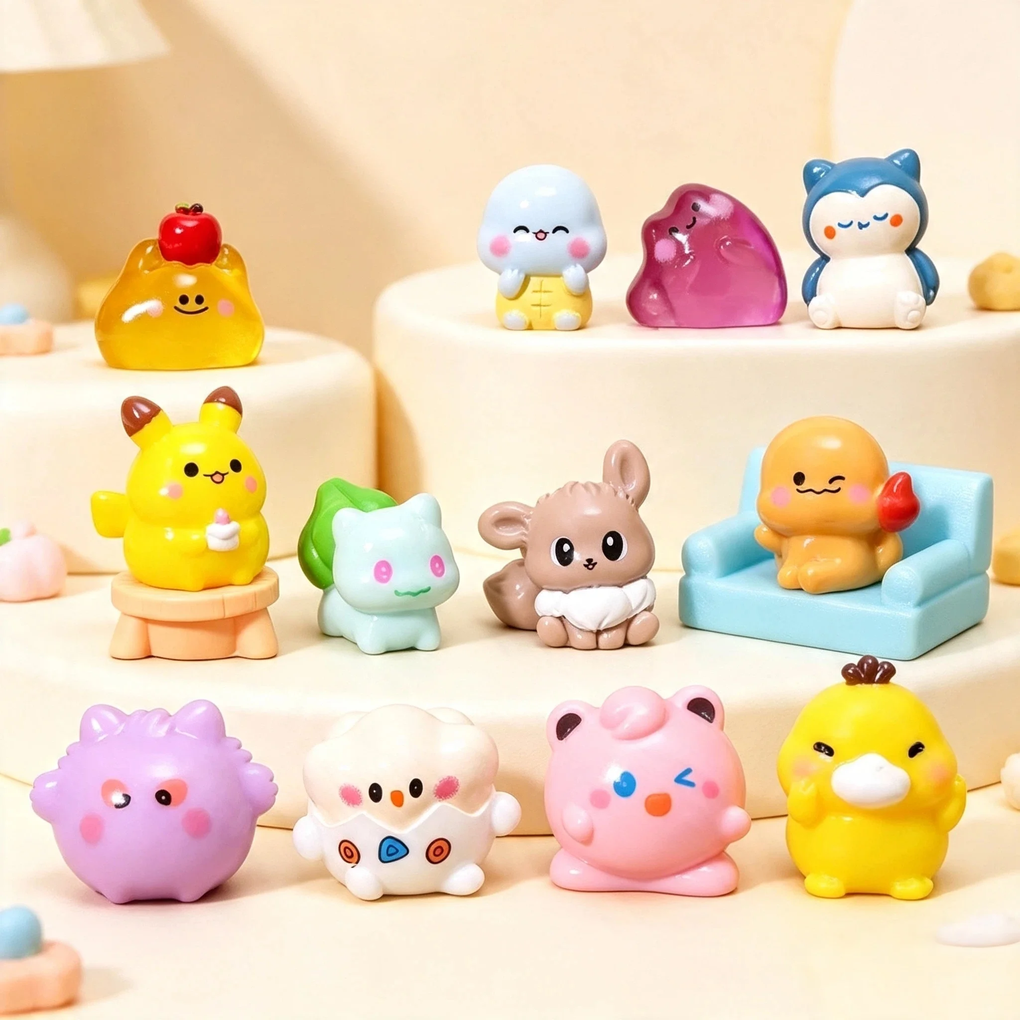 12Pcs/SetMicro Landscape Ornament Creative Cute Granule Doll Car Home Desktop Resin DIY Craft Decoration Small Ornament Gift