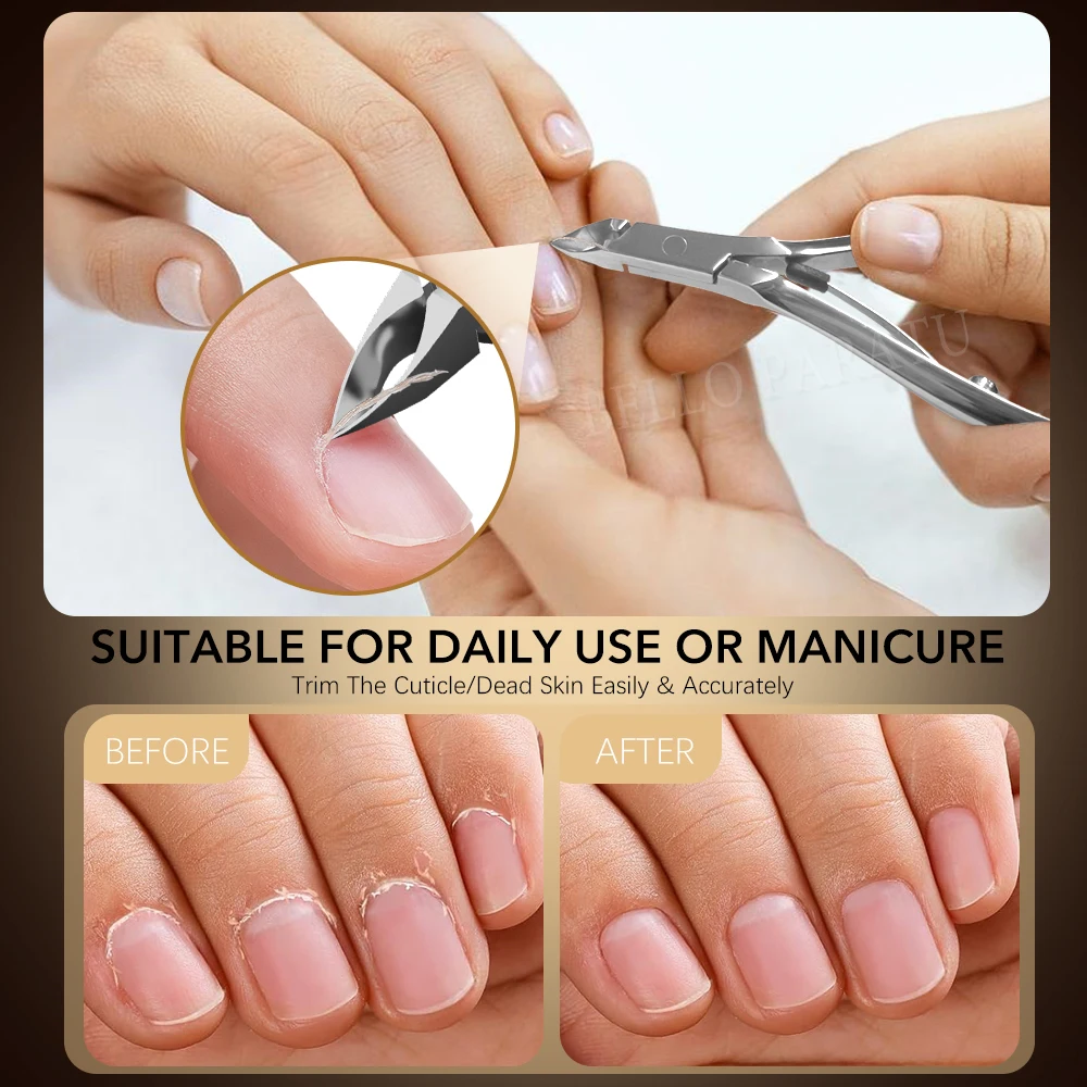 1 قطعة كليبرز للبشرة 1/2 الفك المهنية إهاب القاطع مزيل بشرة الأظافر مسمار الجلد المقص Hangnail المتقلب مانيكير أداة