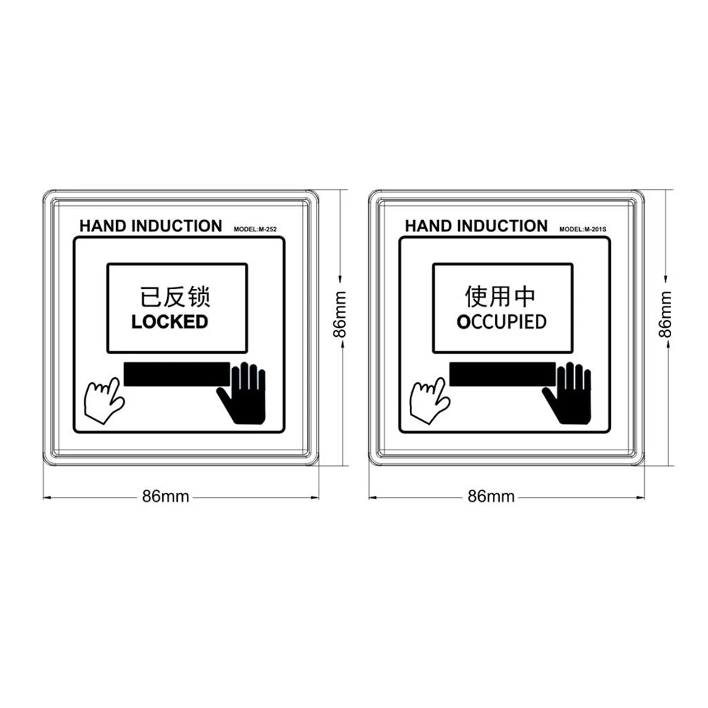 Plástico Botão Painel de Controle, Duplo Bloqueio Interruptor para Sistema de Porta Automática, 1 Par