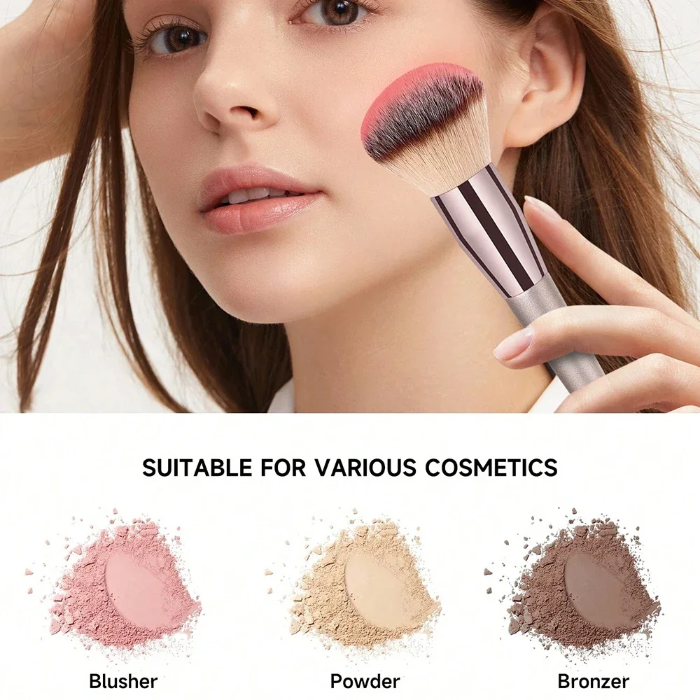 Grand pinceau de maquillage pour le visage, Contour des joues, fard à joues, fond de teint pour le nez, puissance ample, cosmétique, outil pour poudre, Blush, 1 pièce