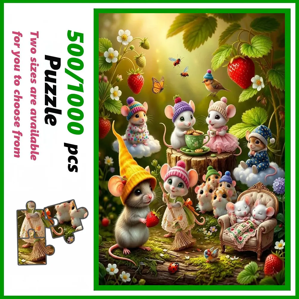 Un jeu de puzzle pour adultes de 500/1000 pièces, de haute qualité, un jeu familial amusant pour soulager le stress, parfait pour les anniversaires, Noël, Halloween