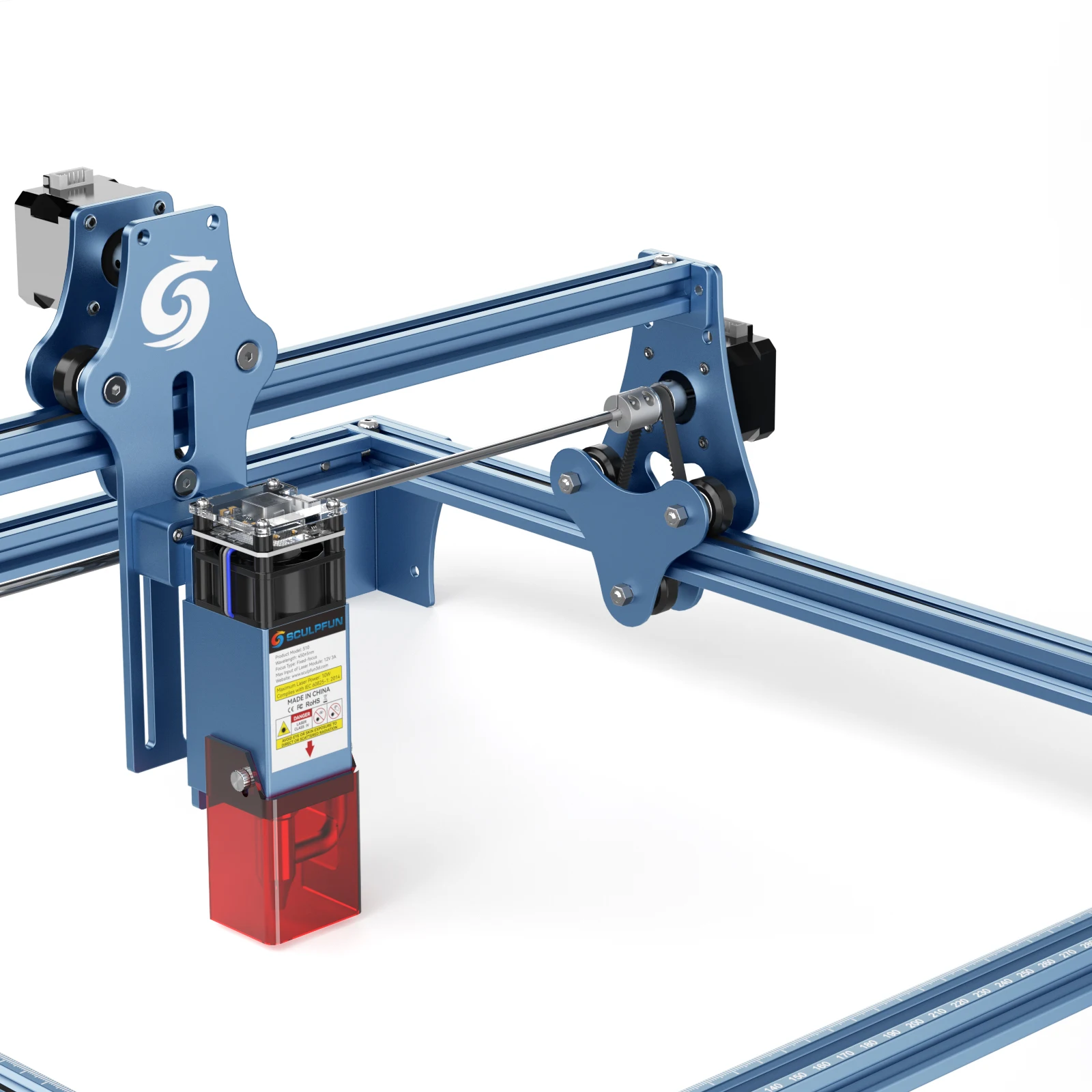 S10 Diode Mini Laser Gravur Maschine Leistungsstarke Modul Laser 15000 U/min Lüfter Geschwindigkeit High Speed Air Assist Laser Modul Set
