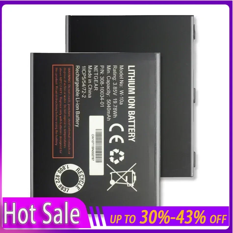 W-10a 5040mAh Replacemeny Battery for NETGEAR NightHawk M1 MR110 Mobile Phone Batteries Warranty + Track NO