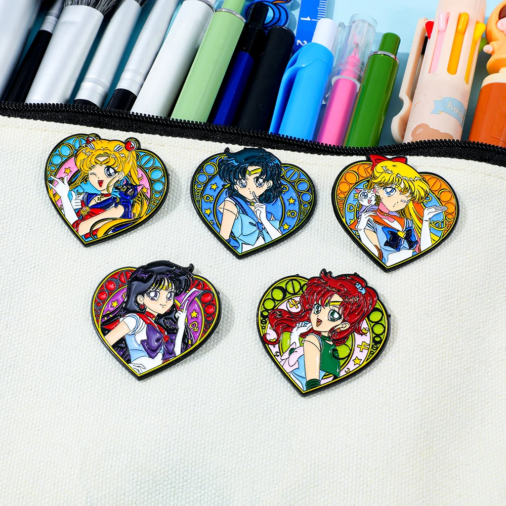 Alfileres esmaltados de Manga de personajes de Anime, insignias de solapa para mochila, accesorios de Cosplay para hombres y mujeres, juguetes, regalos, broches