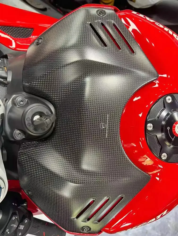 100% In Fibra di Carbonio Per DUCATI Panigale V4 V4S V4R SP 2018-2023 Moto Coperchio Della Batteria Carenatura Anteriore Serbatoio Carburante Airbox protezione