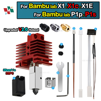 For Bambu Lab Hotend Upgrade TZ 2.0 Version Bi Metal Fit Bamboo X1 X1C X1E P1P P1S hotend Thermistor Brass Copper Hard nozzles