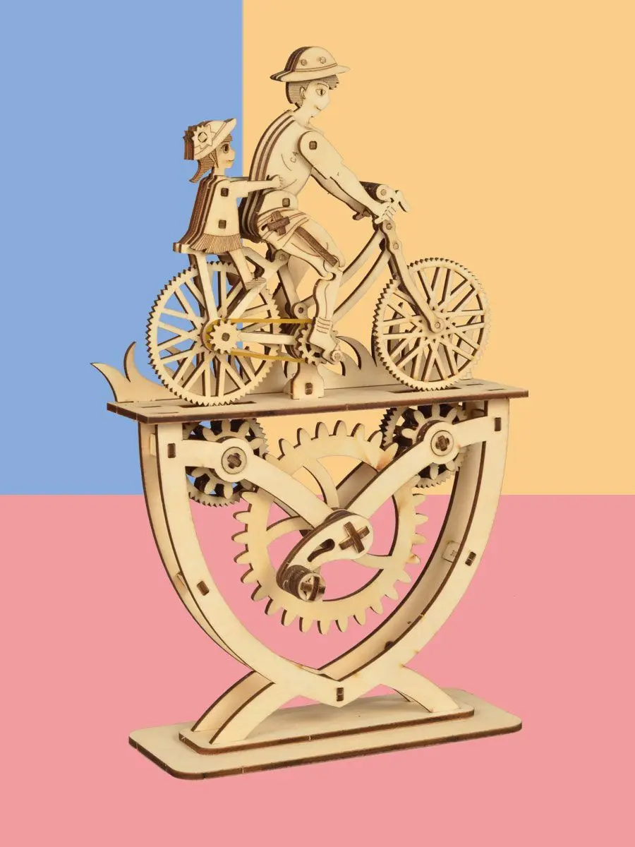 Diy artesanal bicicleta montagem de madeira modelo infantil montado brinquedos educativos presente de aniversário para meninos e meninas