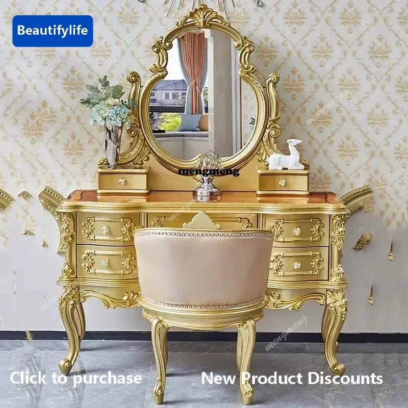 

F85 Nordic Women Stool Dresser Eithe Drawers Bedroom Modern Storage Dressing Table Mirror Living Room Comoda Pra Quarto Furnitur