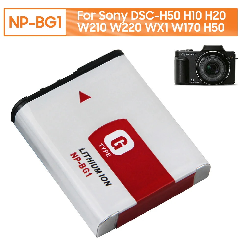 

Replacement Camera Battery NP-BG1 For SONY DSC-W300 DSC-W70 DSC-H7 DSC-H9 DSC-H10 H20 DSC-W35 DSC-H50 HX30 Digital Camera 960mAh