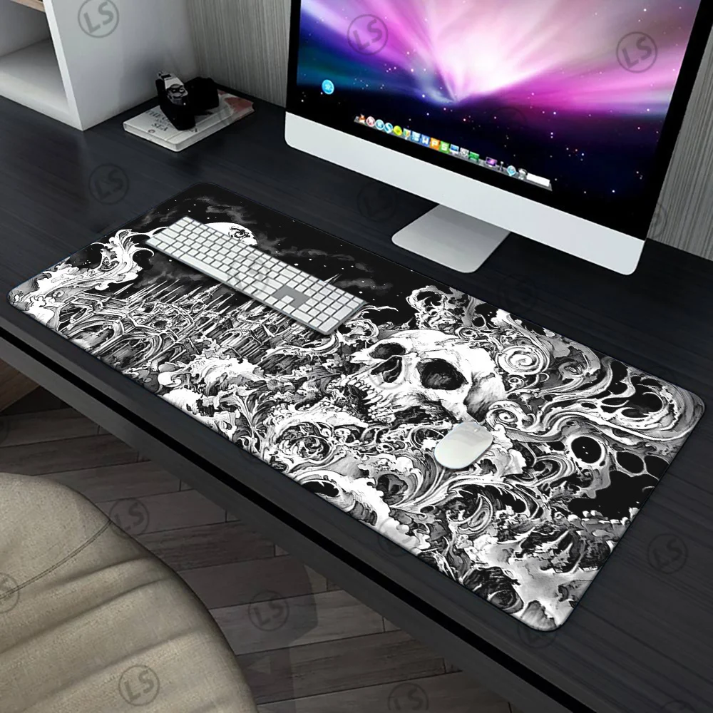 

Gothic Skull Celestial Design Mouse Pads Large Gaming Desk Mat Starry Sky Anti-slip for PC Laptop Keyboard Gaming Desk Accessory