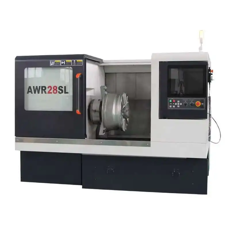 عالية الدقة AWR28SL سرير مائل ضياء قطع عجلة سبيكة أوتوماتيكية مخرطة CNC هاين