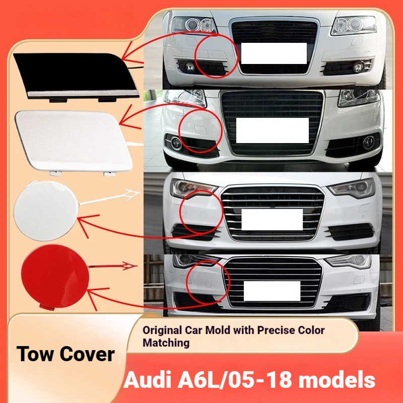 Suitable for Audi A6L models 05-18 Trailer Cover Front Bumper Trailer Hook Tractor Cover Trailer Hole Cover Small Plug Cover