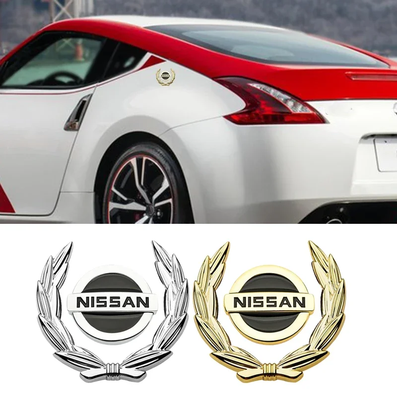 3D Metal Car Emblem Stickers Badge Decal for Nissan Nismo Altima Qashaqai Sylphy Juke Leaf Note Titan Xterra Sentra Accessories