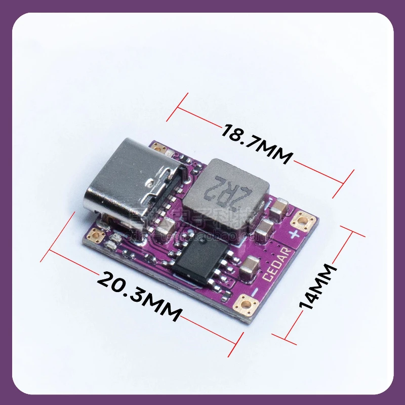 

10 шт. 5 В 2,4 А встроенный модуль зарядки и разрядки 3,7 В 4,2 В 18650 модуль питания литиевой батареи порт Type-c