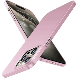 Luxury Matte Hard PC Phone Case For iPhone 16 15 14 13 Pro Max Plus Mini Solid Color Back Cover Ultra-Thin Shell 14 Slim Frosted