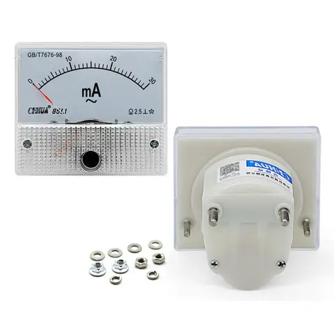 85L1 AC Milliampere Meter Pointer Ammeter 1mA 5mA 10mA 20mA 30mA 50mA 100mA 150mA 200mA 300mA 500mA 1000mA