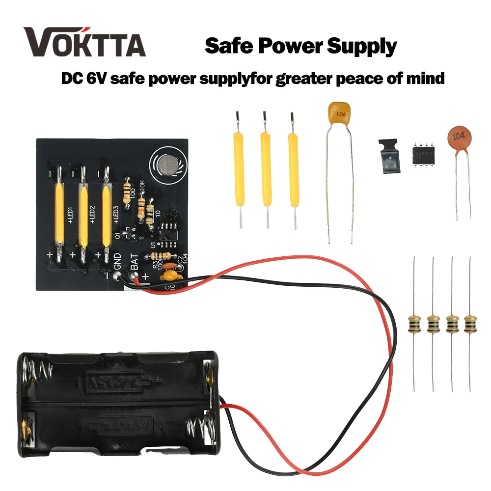 تيار مستمر 6 فولت اللمس التبديل وحدة الاستشعار البصري مهارات لحام الإلكترونية ممارسة اللمس ستبليس يعتم لتقوم بها بنفسك عدة ﻿ ﻿