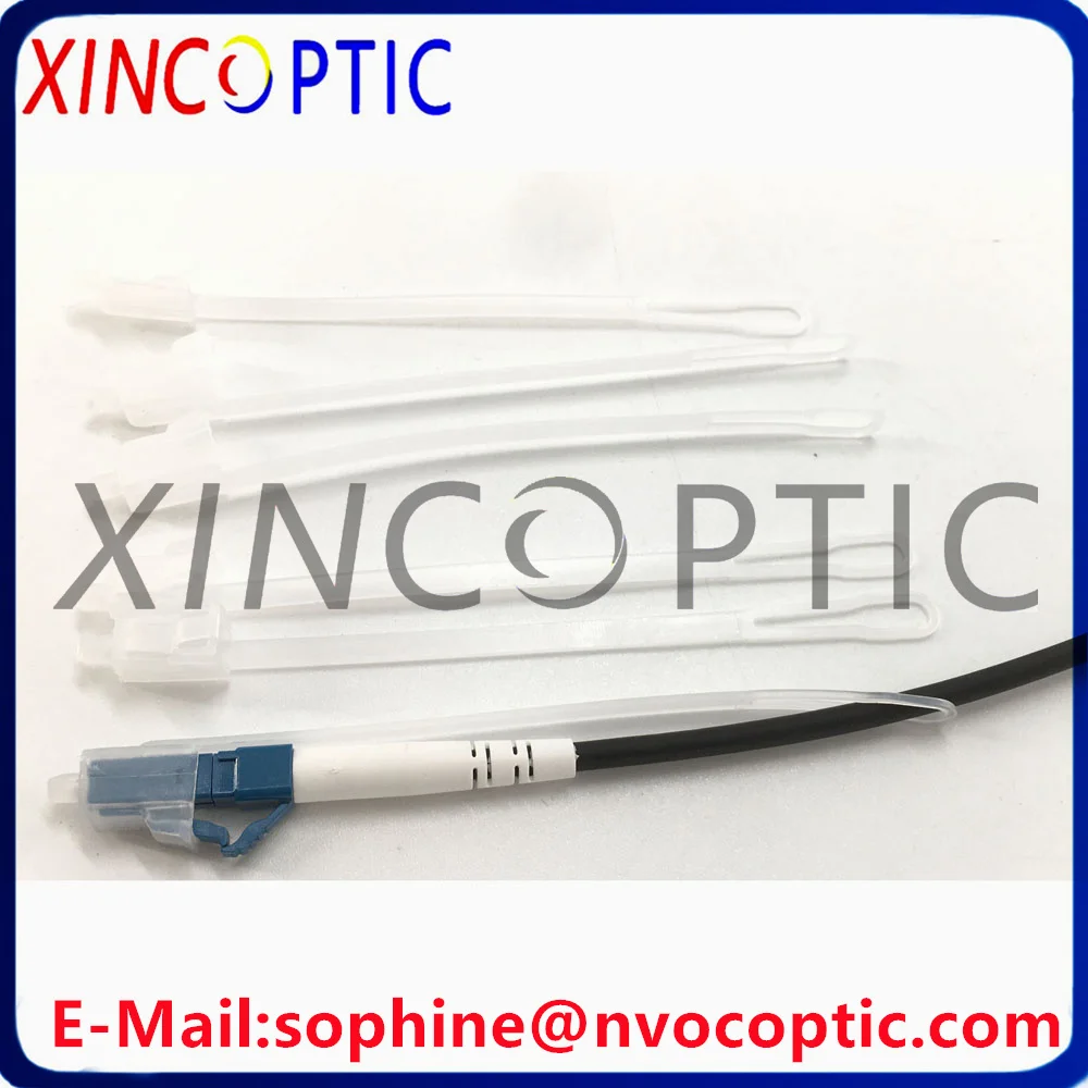 LC dust cap 100pcs LC Long tail for optical fiber jumper patchcords FC SC ST LC 1.25/2.5mm fiber optic ftth dust plug cover