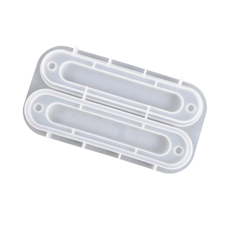 R3MC 7 슬롯 수지 오지 보관 상자 금형 주사위 홀더 실리콘 수지 금형, 직사각형 에폭시 주조 금형, DIY 공예용