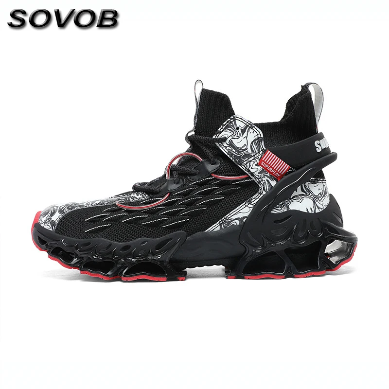 

New Arrivals Black Men's Casual Sneakers Large Big 38-46 Designer Shoes For Men Comfortable Breathable Platform Blade Shoes Male