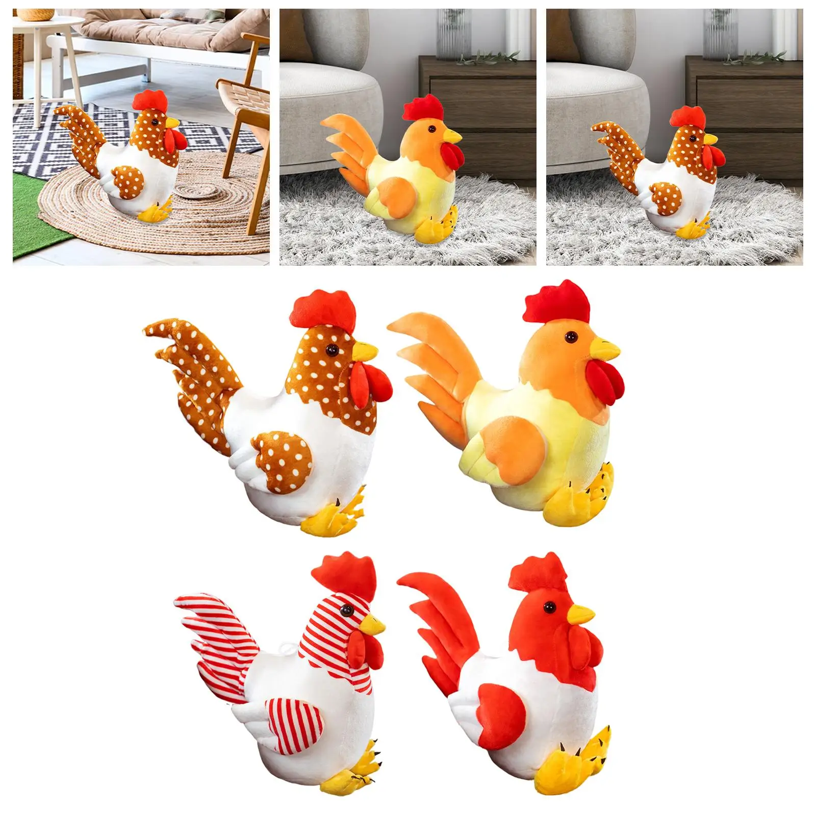 

Chicken Plush Toy Stuffed Dolls Comfortable Plush Figure Home Decor Gift