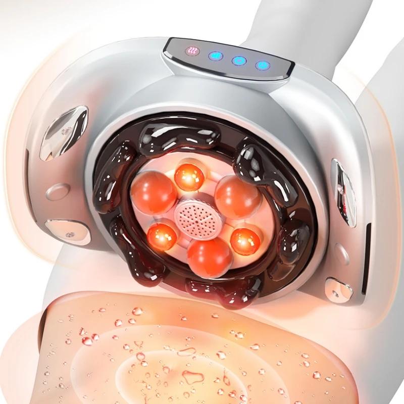 

Electric Abdominal Massager with Heat Automatic Heated Belly Fat Burner Machine Wireless Vibrating Rechargeable for Abdomen