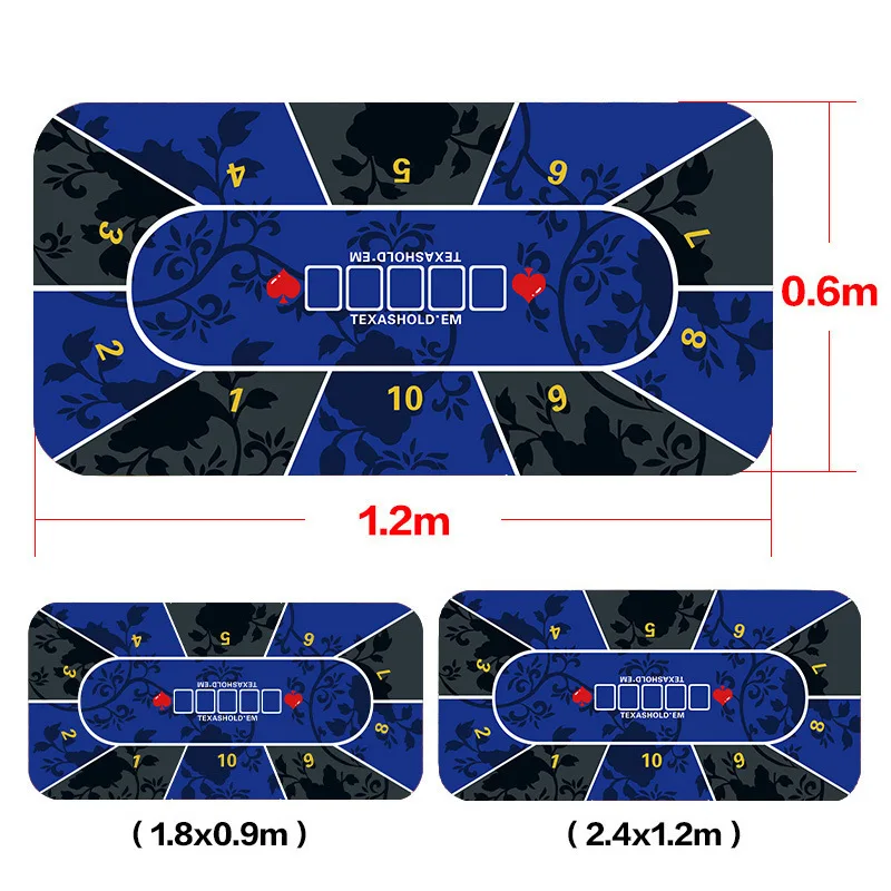 Large-Sized Professional Non-Slip Rubber Texas Hold'em Table Mat/Cloth — Gaming Accessory