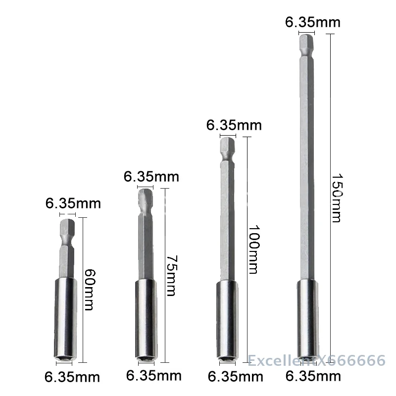 Hexagonal Handle Magnetic Screw Bits Extension Rod Long Handle Screwdriver Tip Holder Non-Slip Hand Tool for DIY Repairing