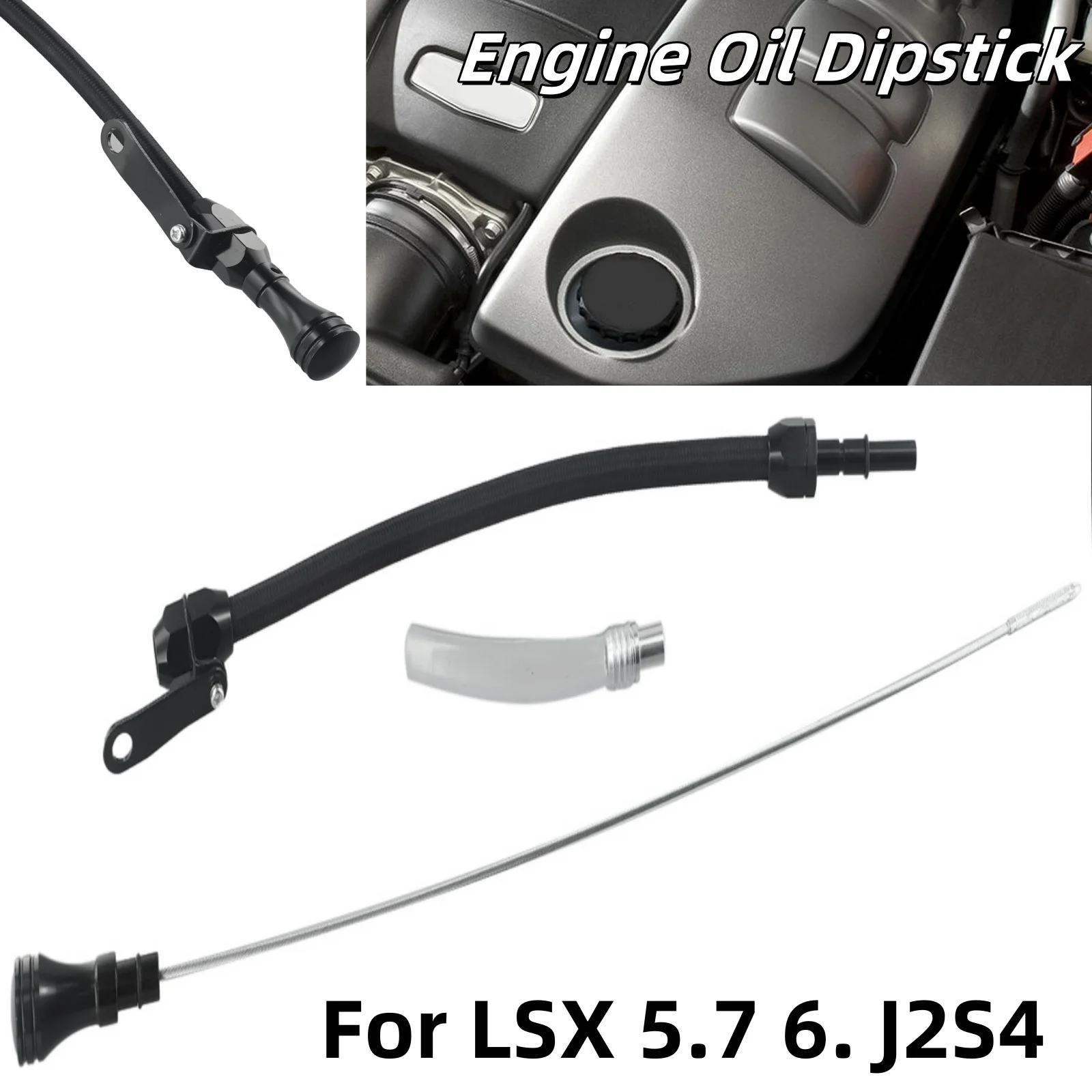 Car Engine Flexible Dipstick Engine Oil Dipstick Flexible Tube Dip For LSX 5.7 6. J2S4 for Chevrolet for Horton LS