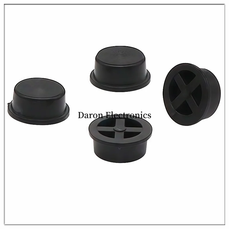 Capuchon de clé en plastique noir Non perforé 6*3.2mm Appuyez sur la clé de l'interrupteur