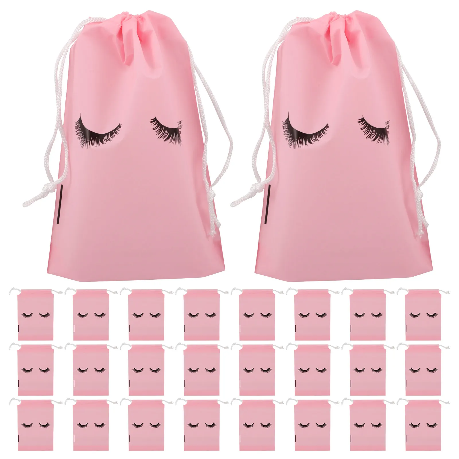 

50 шт. матовых косметичек на шнурке, портативные дорожные сумки для хранения ресниц, кистей, средств по уходу за ресницами и косметики