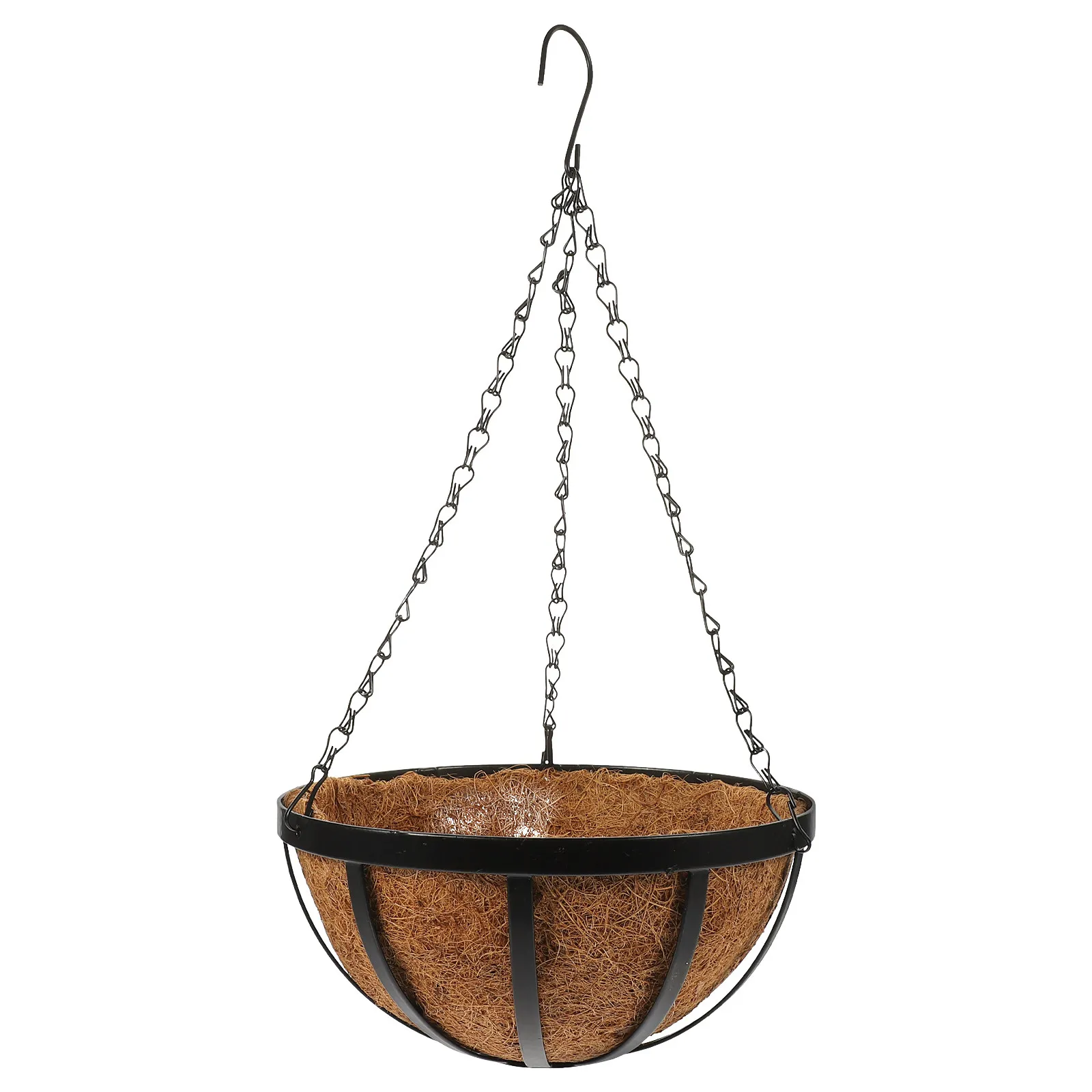 

Подвесная корзина для цветов из плоского металла, всепогодная, не выцветающая, устойчивая к трещинам, для растений, для использования в помещении и на улице, для балкона, на стену