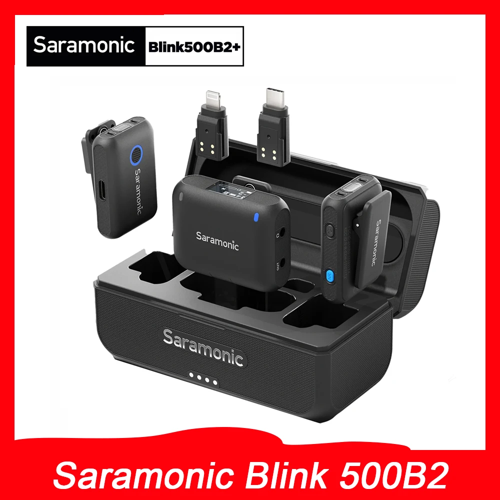 

Беспроводной петличный микрофон Saramonic Blink 500B2 +, петличный микрофон для смартфонов iPhone, Android, DSLR-камер, Youtube, потоковая запись