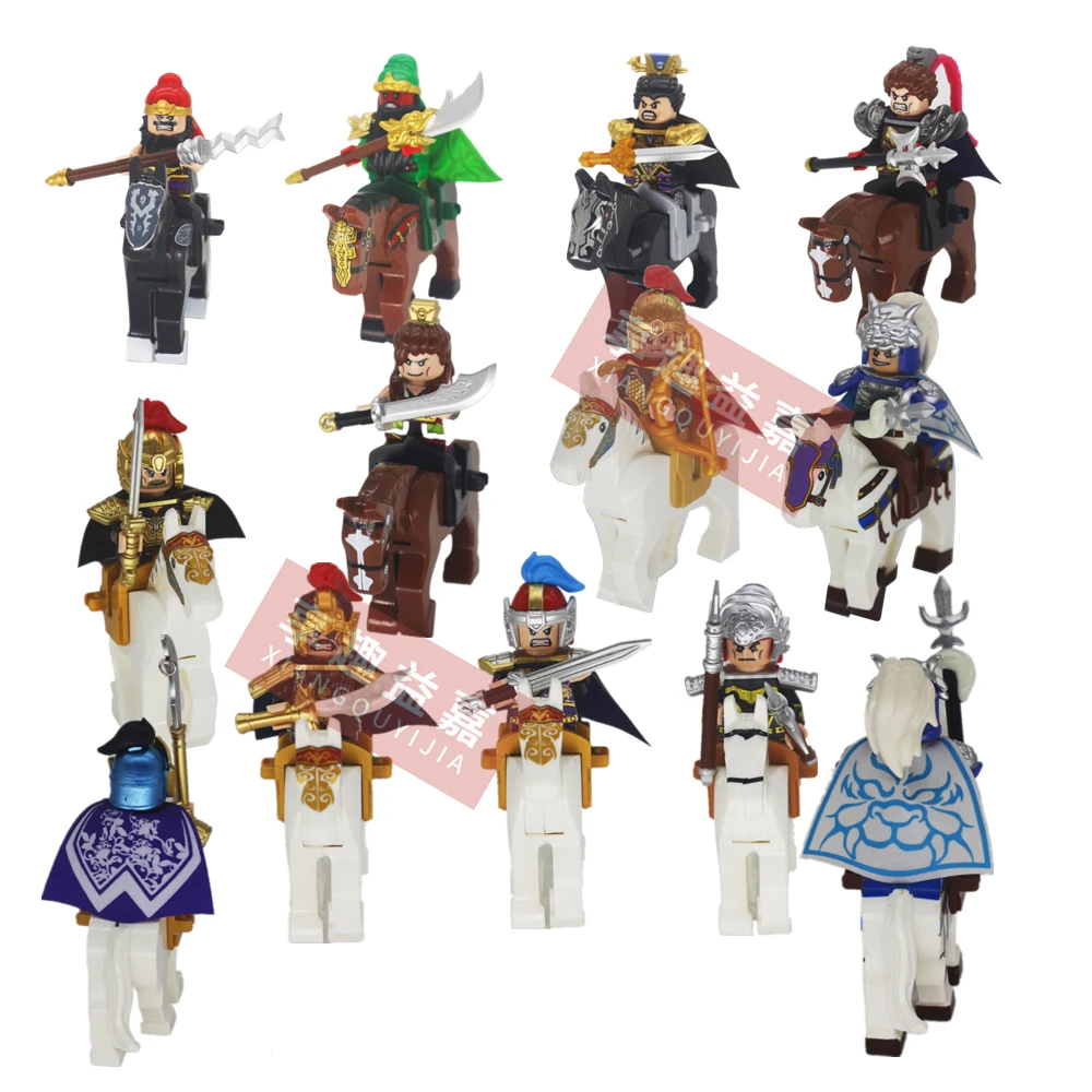 Single New Medieval Knights Mini Action Figures Building Blocks The Guard Soldier With War Horse Bricks Toys for Children Gifts